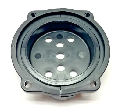 USED REIKU ROTARY FLANGE SEAL FITTING 7-HOLE 70MM BLACK POLYAMIDE