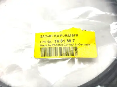 USED PHOENIX CONTACT SINGLE ENDED RIGHT ANGLE CORDSET 4-POS. 5M