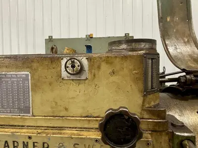 12.5" HOLLOW SPINDLE WARNER & SWASEY MODEL 4A (M-3580) SQUARE HEAD & 12' EXTENDED BED TURRET LATHE: YOBRO #24423