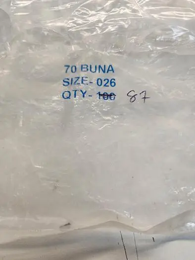SILICON O RINGS 70 BUNA SIZE 026