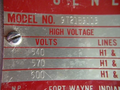 USED GENERAL ELECTRIC 9T21B9113