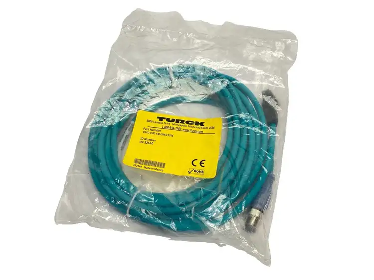 New | in-Stock Turck Ethernet Cordset Male M12 To RJ45 5m U2-22610 Cable & Wire Michigan US | Maverick Industrial Sales #1393132