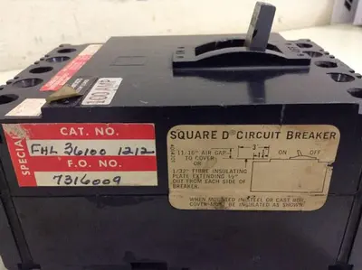 USED SQUARE D FHL 36100 1212