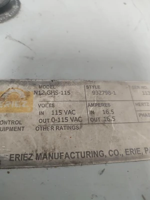 USED ERIEZ MAGNETICS N12GHS-115