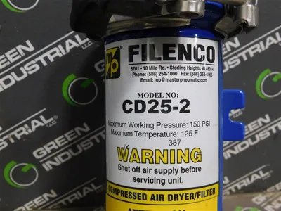 Master Pneumatic CD25-2 Dryer Filter 150 PSI Max. 125°F Max. Temp New