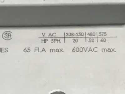 USED SIEMENS 3VU1600-0MM00