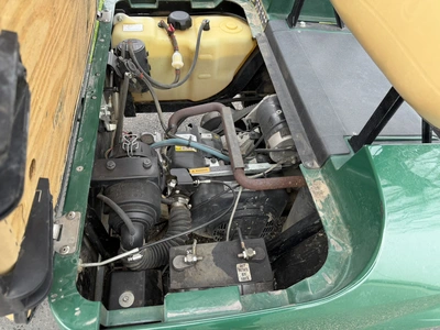 (1) 2014 E-Z-Go golf cart with a Kawasaki gas engine, includes canopy, ball carrier, fold-down winds...