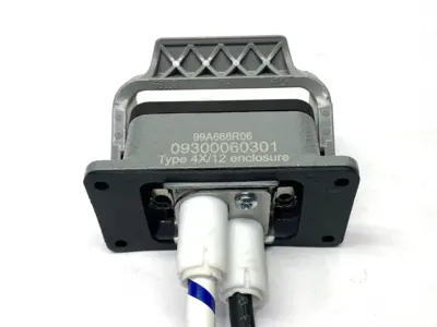 USED HARTING HAN HV MODULE W/ 09300060301 BULKHEAD MOUNT HOUSING