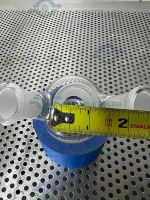 NEW CHEMGLASS CG-1524-03 250ML ROUND BOTTOM HEAVY WALL FLASK 24/40 3-NECK ANGLED 20°
