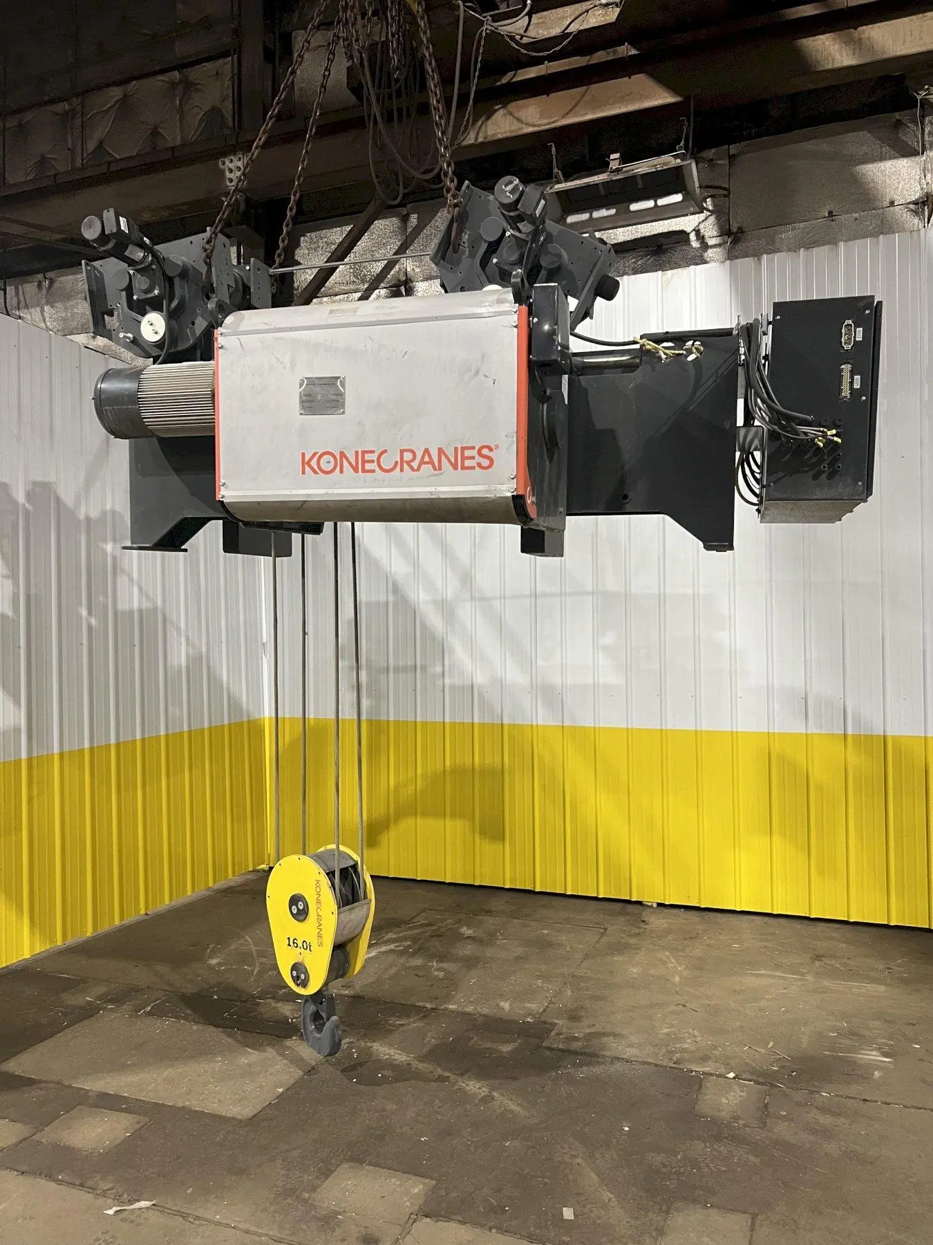 17.5 TON (2014) KONE-CRANES MODEL #CXT60410160P75GGN0S SINGLE GIRDER OVERHEAD CRANE HOIST & TROLLEY: STOCK #18634