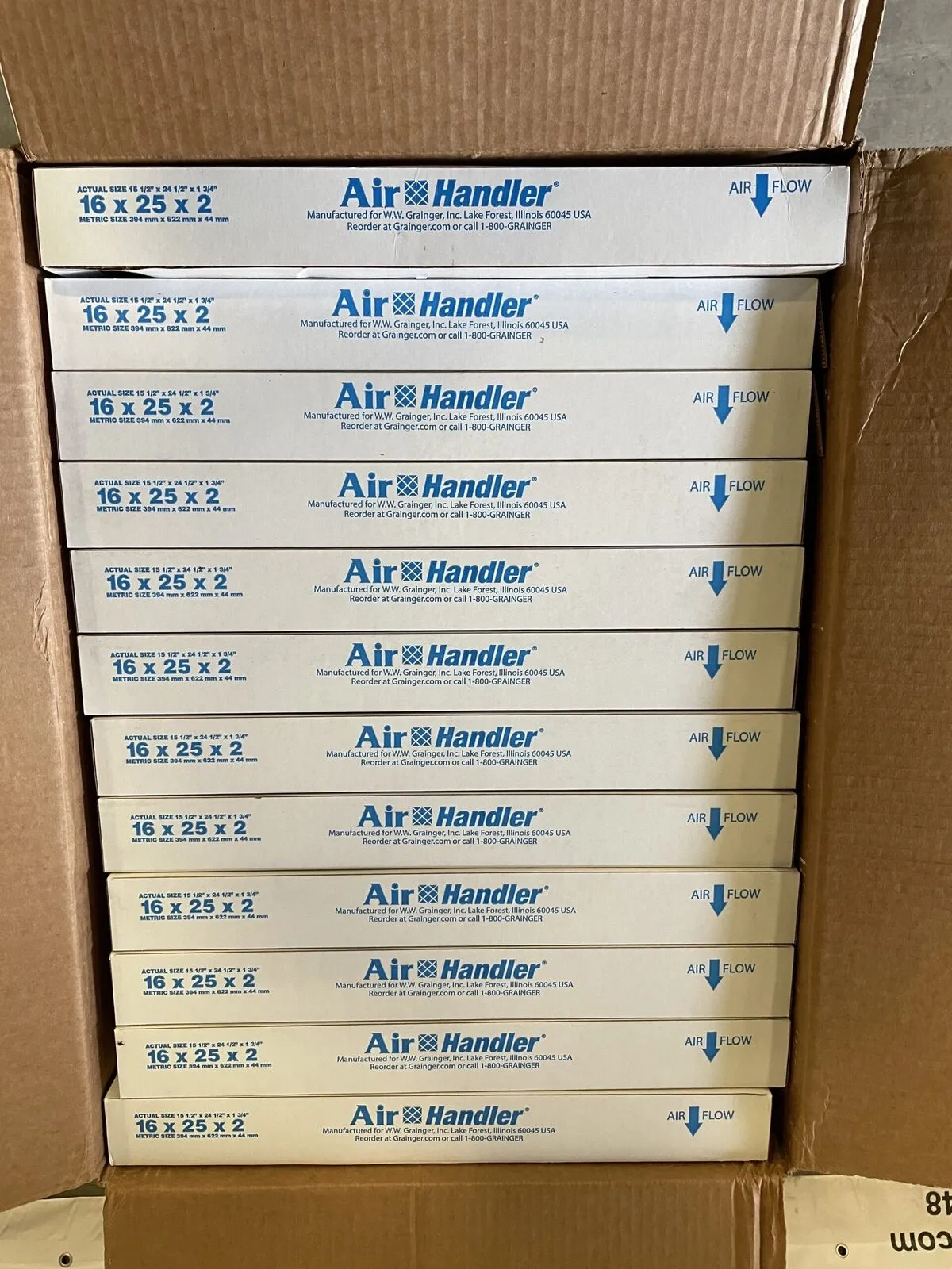 Air Handler 6B950 Pleated Air Filter 16x25x2 -NIB of 12
