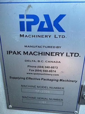 USED IPAC MACHINERY, WEXXAR PACKAGING TF-200Q