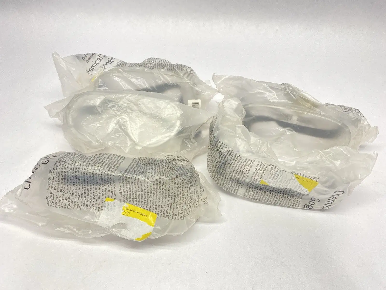 G204 | Pyramex  Chemical Splash Goggle Clear LOT OF 5 - New
