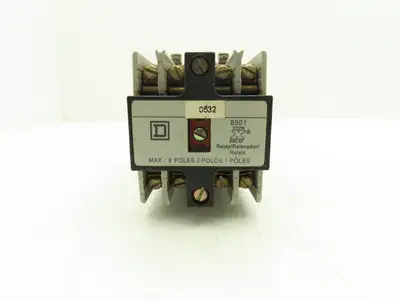 Square D 8501XD080 Industrial Control Relay 8 Pole 24vdc Coil Lot of 3