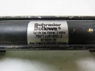 Schrader Bellows 7/8" Bore 1" Stroke Spring Return Cylinder 1/4" Rod Lot Of 2