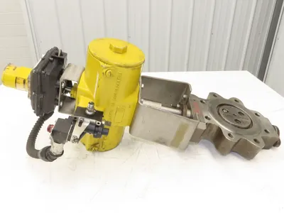 Tricentric 4" Stainless Butterfly Valve 8-Lug + Hytork-425 Actuator & Positioner