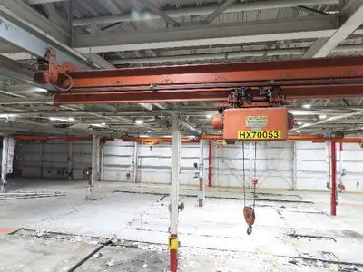Cleveland Tramrail P&H 2 Ton Underhung Bridge Crane 42' 11" Span Magnetek Remote