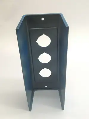 PushButton Enclosure Box Cover | Allen Bradley Blue 3 PushButton Enclosure Box Topper 3-3/8" X 2-7/8" - Used