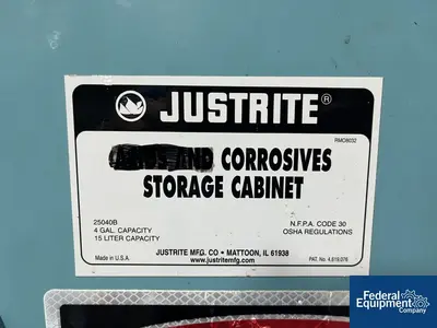 USED Justrite Justrite 4 Gal Corrosives Safety Storage Cabinet