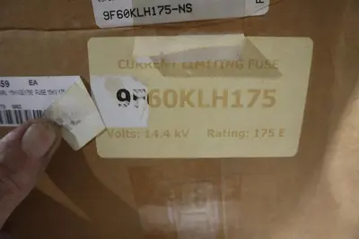 GENERAL ELECTRIC 9F60KLH175 CURRENT LIMITING FUSE NEW IN BOX STOCK G167