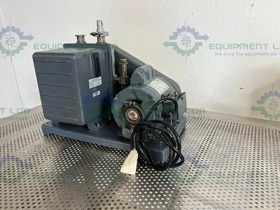USED WELCH 1402 DUOSEAL BELT-DRIVEN ROTARY VANE VACUUM PUMP 115/230V