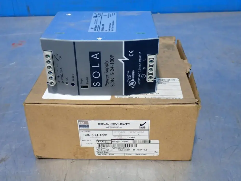 Used EMERSON INDUSTRIAL AUTOMATION SDN 524100P DIN Rail Power Supplies Ohio US | HGR 24 #1064908