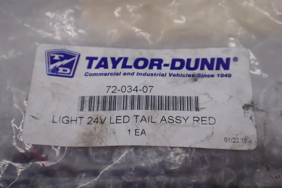 TAYLOR-DUNN 72-034-07 LIGHT 24V LED TAIL ASSY RED NEW STOCK #K-1192-A