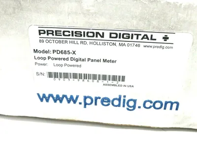 NEW PRECISION DIGITAL PD685-X LOOP POWERED DIGITAL PANEL METER PD685X