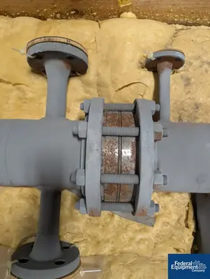 USED Pfaudler 3 Sq Sq Pfaudler Heat Exchanger, C/S, 150/150#