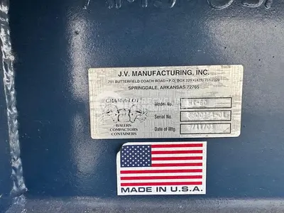 USED 2003 CRAM-A-LOT HX-60 HORIZONTAL WITH FLARED HAND FEED HOPPER