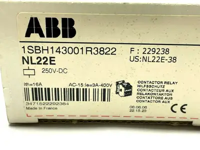 New | in-Stock ABB NLE22E-38 PLC Contactors Michigan US | Maverick Industrial Sales #1399990