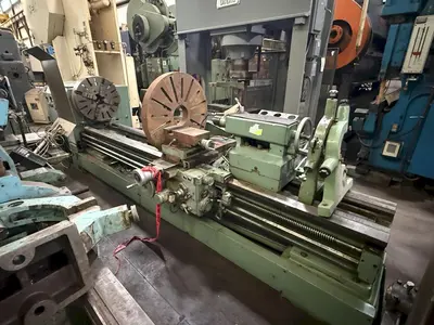 32/36" x 120" TIMEMASTER GAP BED ENGINE LATHE, 4" SPINDLE HOLE: STOCK #23757