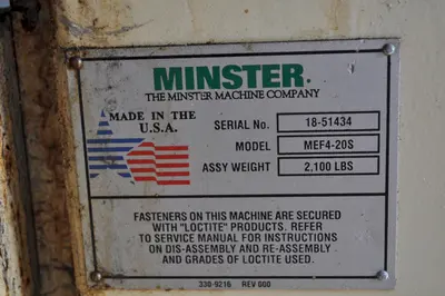 USED 2012 MINSTER MEF4-20S