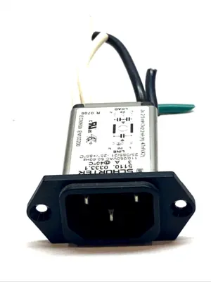 USED SCHURTER FILTERED POWER INLET 3A 250VAC PANEL MOUNT LOT OF 3