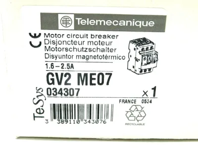 NEW TELEMECANIQUE GV2ME07 MOTOR CIRCUIT BREAKER