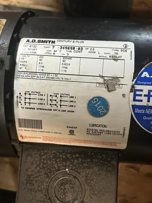 Used AO SMITH E122 Industrial Controls Ohio US | Surplus Asset Holdings #1364165