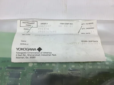 Yokogawa B9628YF-0B Instrument Card Control Board