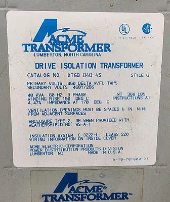 USED ACME DTGB-040-4S