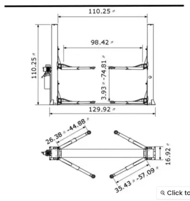 AGT Two Post Base Plate Auto Lift (ATK-B1000)