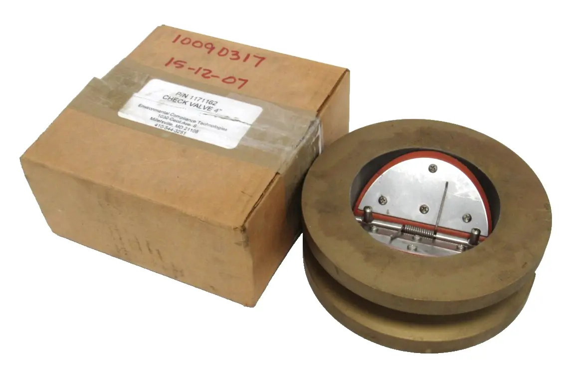 NEW ENVIROMENTAL COMPLIANCE TECHNOLOGY 1171162 CHECK VALVE 4"