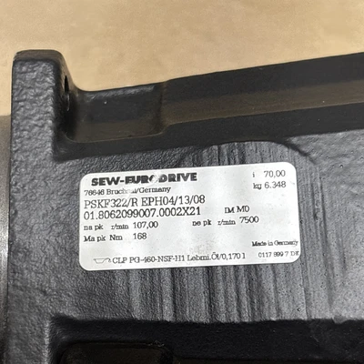 NEW SEW EURODRIVE PSKF322 EPH04/13/08