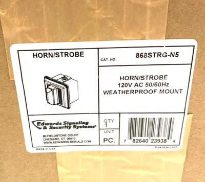 NEW EDWARDS SIGNALING WEATHERPROOF XENON BEACON HORN/STROBE 120VAC