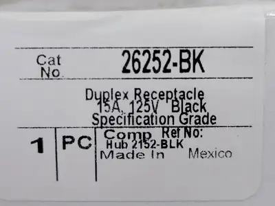 NEW PASS & SEYMOUR 26252-BK