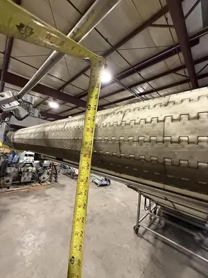 FOOD PROCESS AUTOMATION 50IN WIDE BELT INCLINE CONVEYOR WITH LOMA METAL DETECTOR