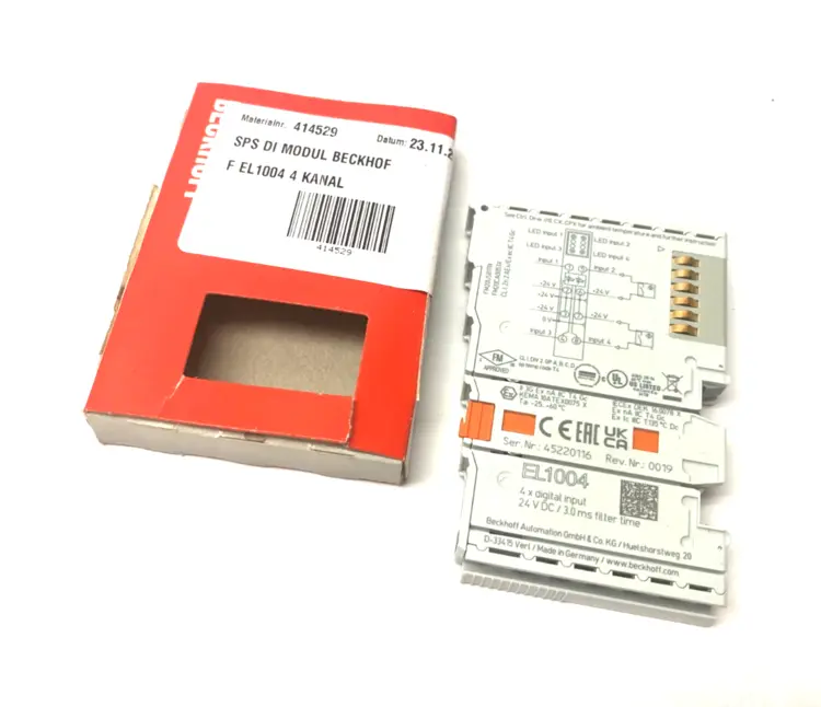 Used BECKHOFF ETHERCAT 4-CHANNEL DIGITAL INPUT TERMINAL 24VDC PLC Input & Output | Maverick Industrial Sales #1112040