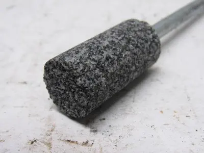 Grier Abrasives 3/4x1-1/2x7-1/2"OAL Mandrel Mounted Grinding Point Gray 50 Pcs