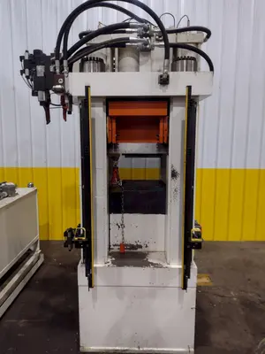 200 TON AMD 4-POST TIE-ROD FRAME HEAVY DUTY HYDRAULIC PRESS & MULTI-PRESSURE HYDRAULIC UNIT: STOCK #19452