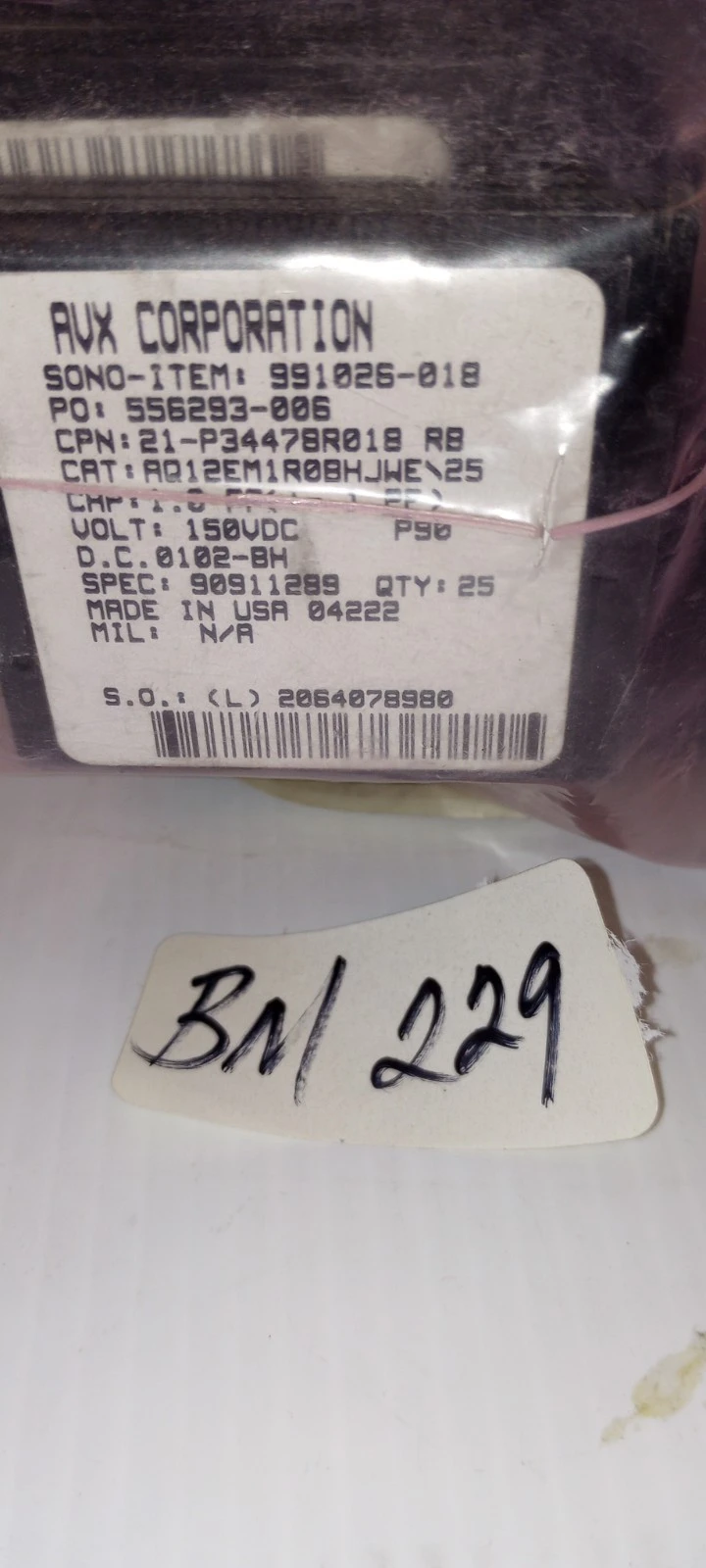 New | in-Stock KYOCERA AVX AQ12EM1R0BHJWE Capacitors Arizona US | ASSET CONVERSION SPECIALISTS, INC. #1319442