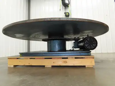 1" Steel Top Turn Table Work Bench Uncoiler 72" Top 2Hp 180V DC Motor