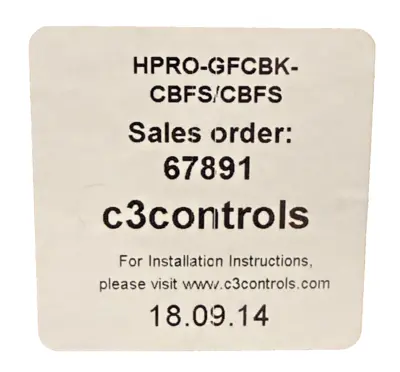 NEW C3 CONTROLS HPRO-GFCBK-CBFS/CBFS